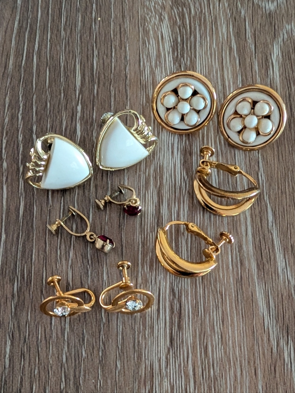 Vintage Van Dell & Napier Screw Back Earrings With Additional 3 Pair - Picture 3 of 11